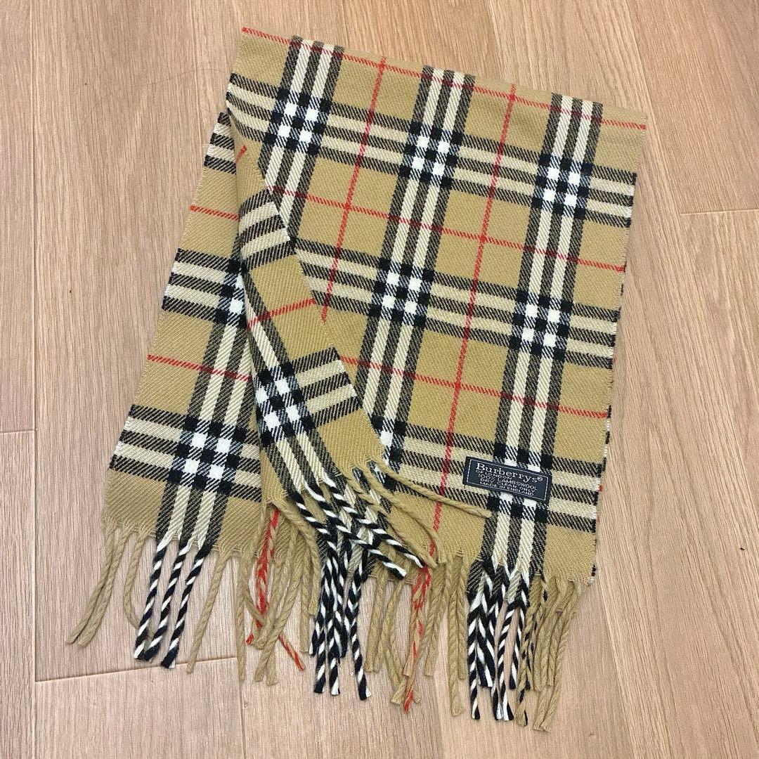 定番【新品未使用】Burberrys マフラー ノバチェック ラムウール100