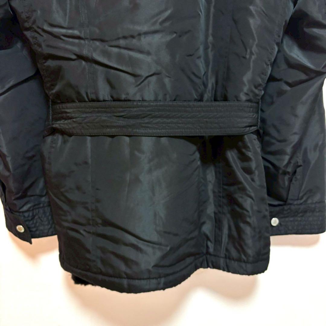 GIANFRANCO FERRE ベルト付きコート 黒 ブラック 42 アウター