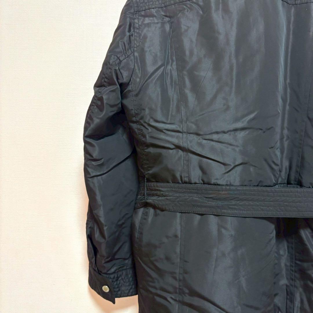 GIANFRANCO FERRE ベルト付きコート 黒 ブラック 42 アウター