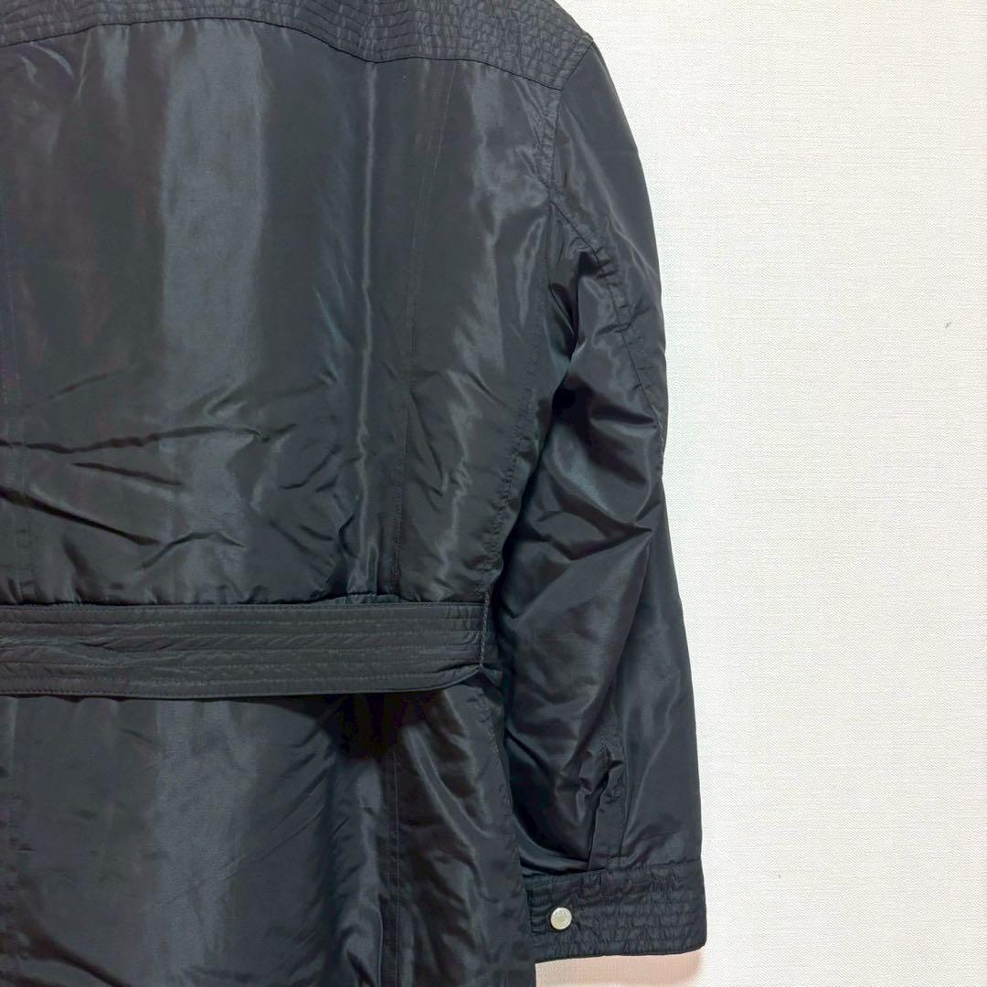 GIANFRANCO FERRE ベルト付きコート 黒 ブラック 42 アウター