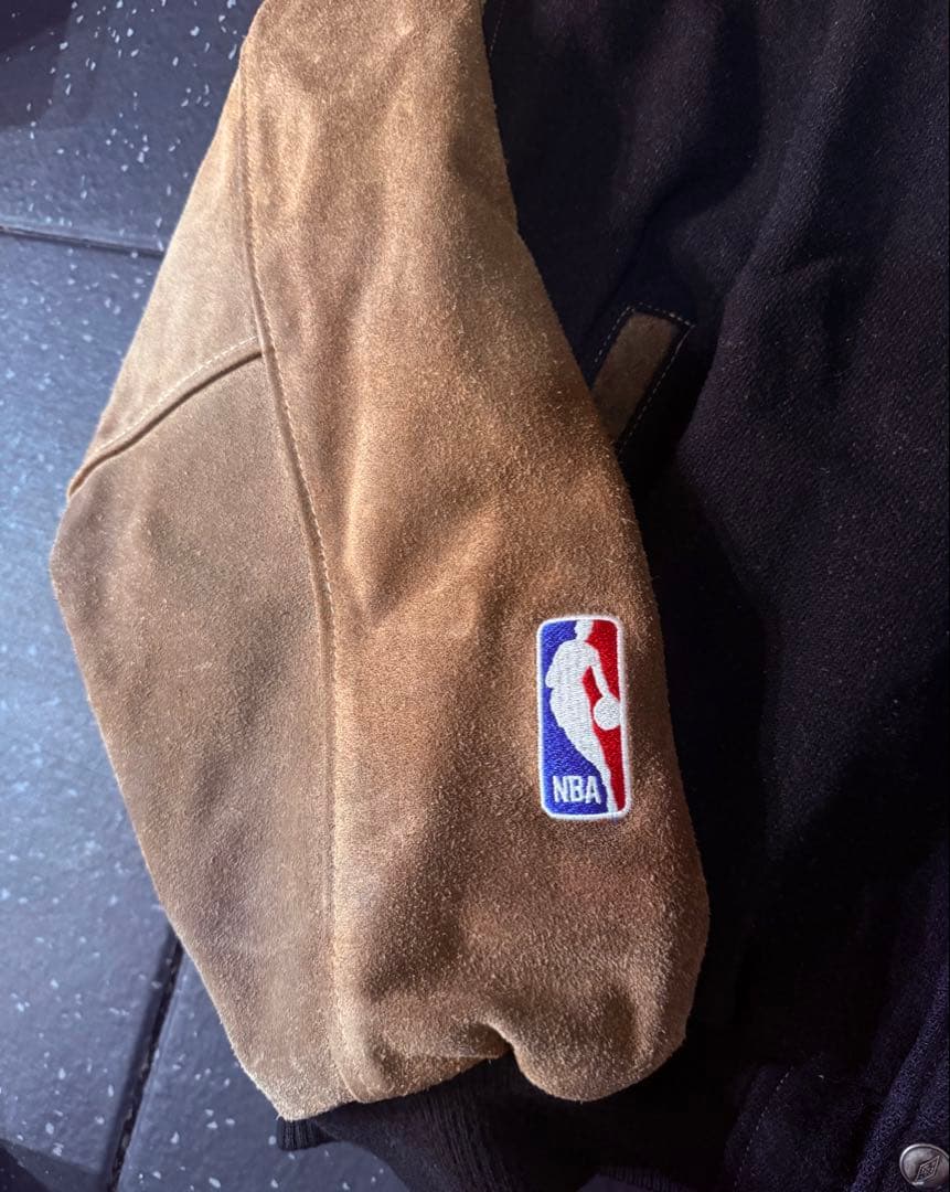 極希少　NBA公式 本革スエード ウール スタジャン