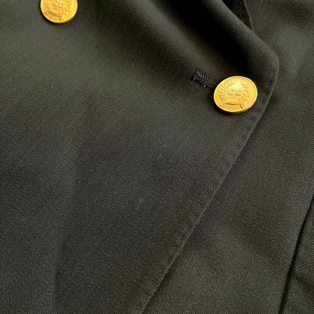 極美品✨Dior 紺ブレ XL相当 テーラード ジャケット ダブル ワッペン