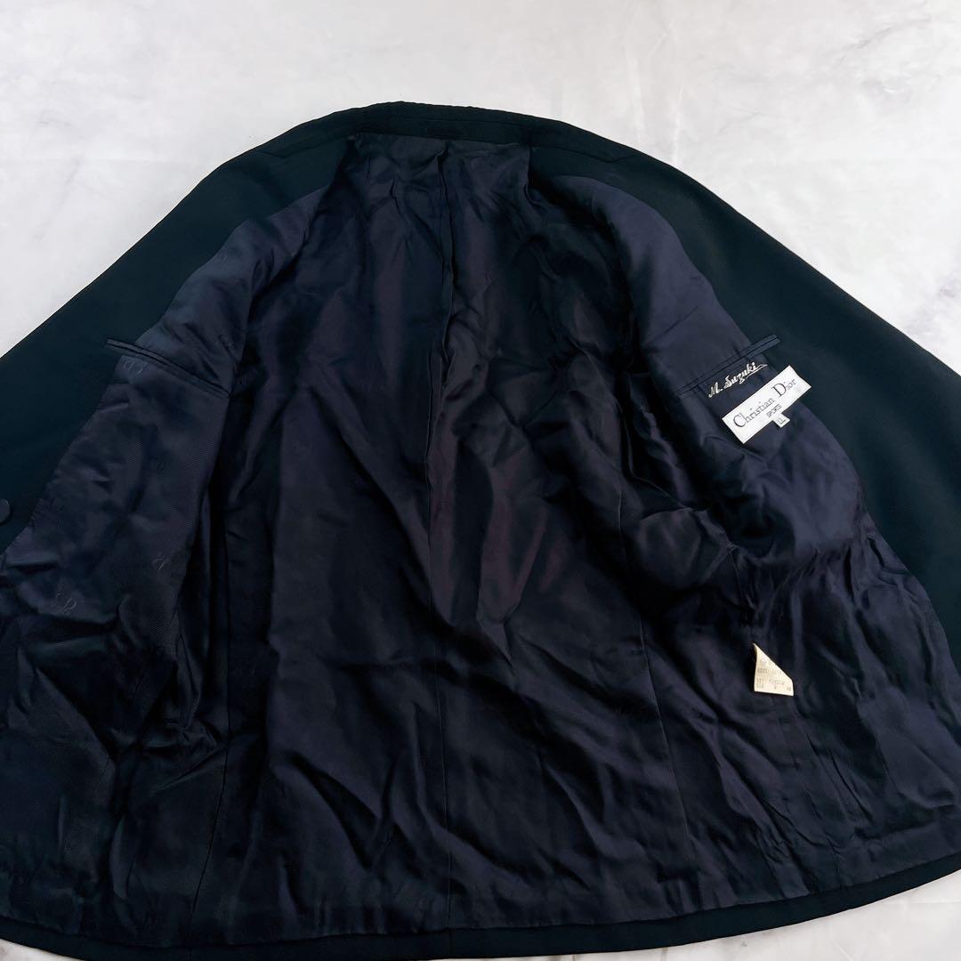 極美品✨Dior 紺ブレ XL相当 テーラード ジャケット ダブル ワッペン