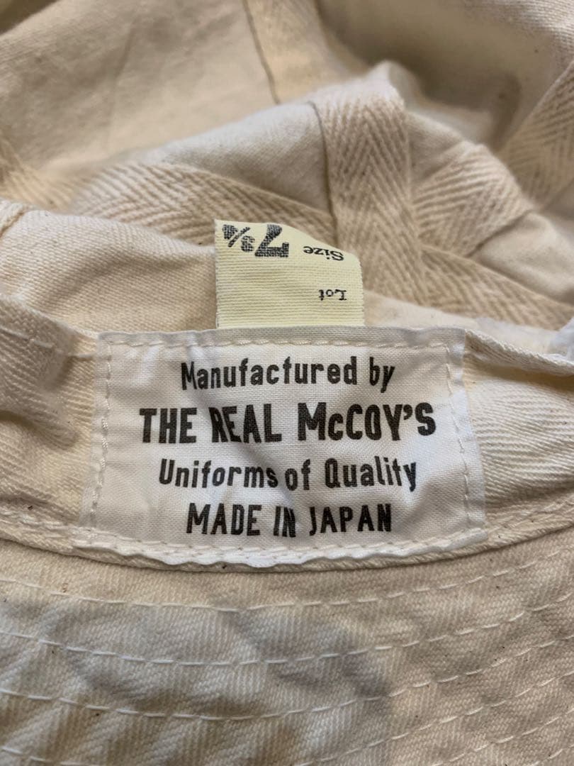 リアルマッコイズ　アーミーハット　ヘリンボーン　生成り　美品