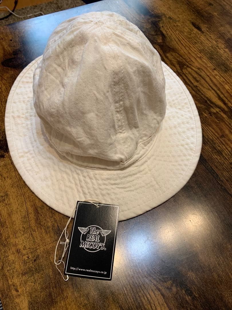リアルマッコイズ　アーミーハット　ヘリンボーン　生成り　美品