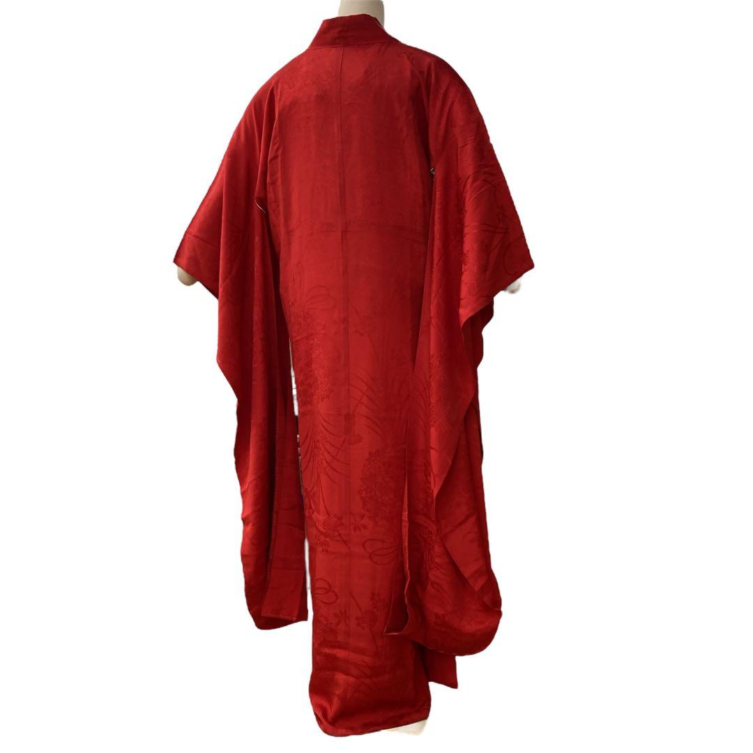 ◎mk-1088　アンティーク　振袖用　襦袢　赤　5-1