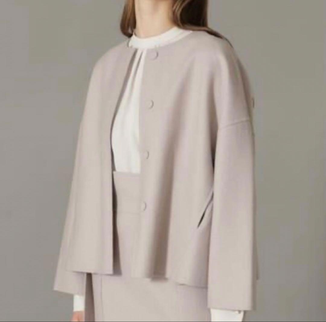 ADOREアドーア ライトリバーノーカラージャケット✨