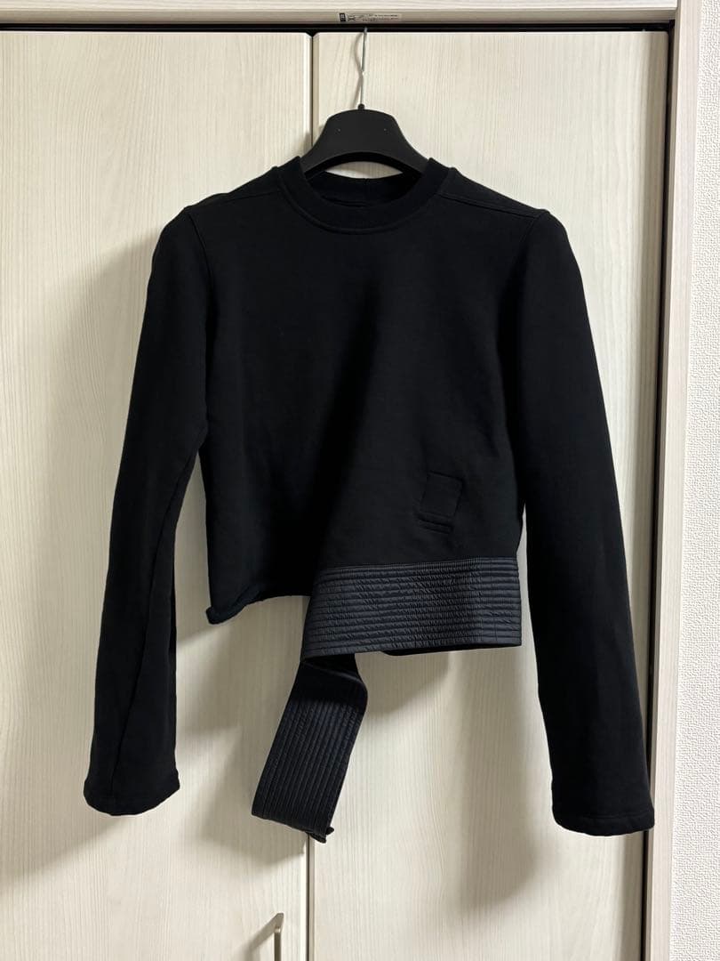 リックオウエンス ダークシャドウ　黒 クロップドスウェット