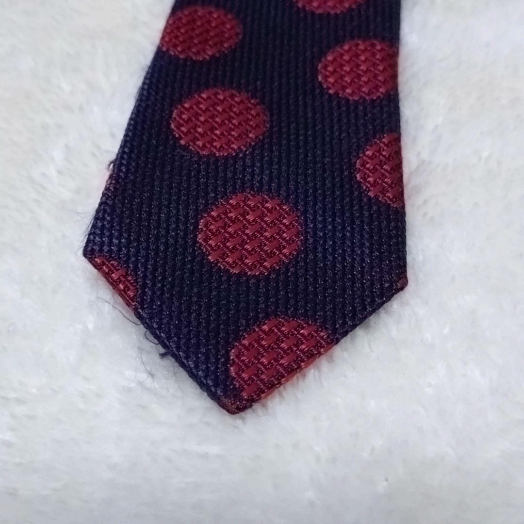 ■コムデギャルソンオムドゥ　ネクタイ パープル　赤ドット　紫　レッド