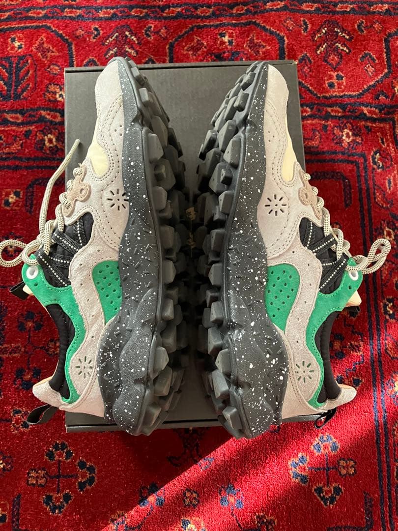 Flower Mountain スニーカー ベージュ/グリーン/ブラック