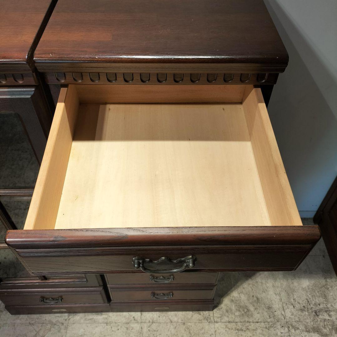 M♦ぽぽ送料込IDF太田長　Atlanta　7段チェストキャビネット　栗材