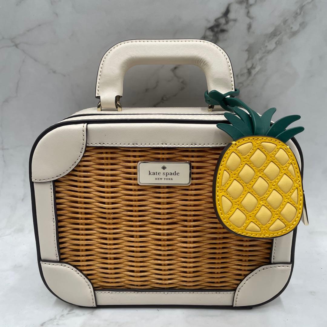 【新品同様】　ケイトスペード かごバッグ 2WAY ショルダーバッグ パイン