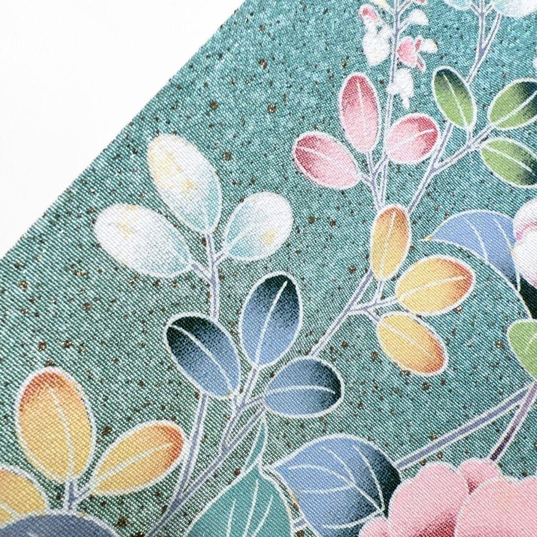 京加賀友禅　訪問着　紋無し　松　菊花　萩　花模様　着物　012b p ms