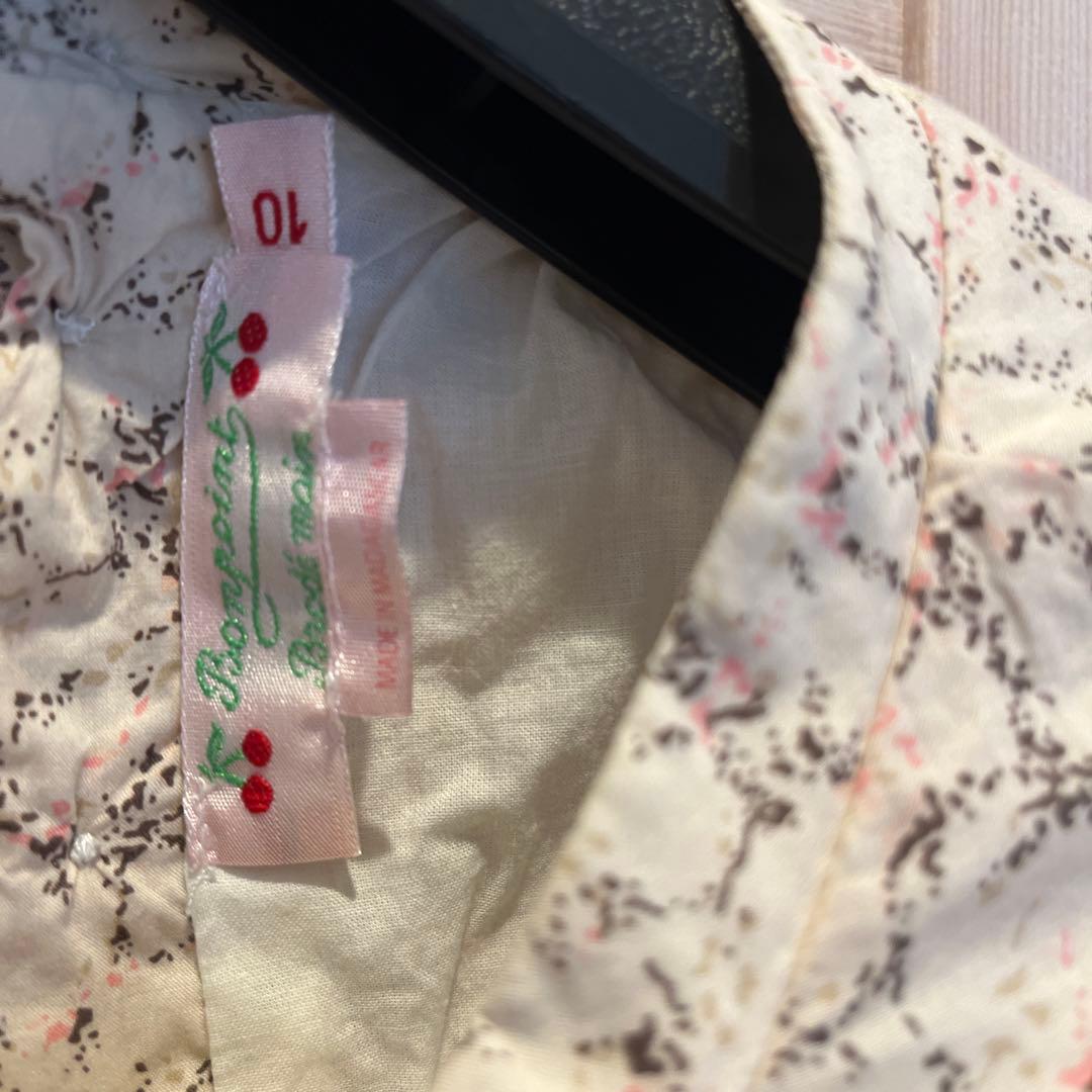【きちさん専用】bonpoint 10A 花柄スモッキング　ワンピース