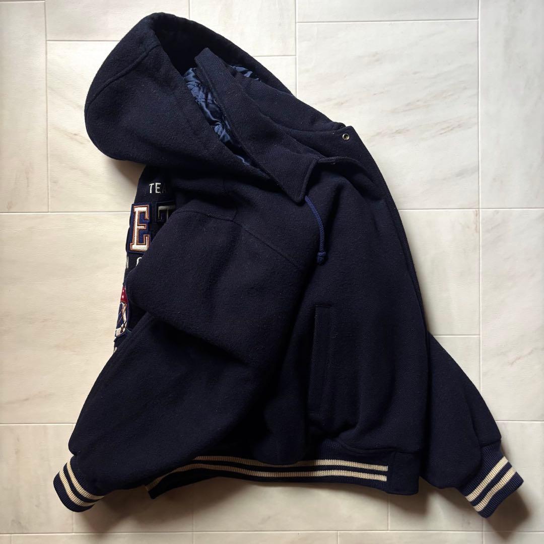 【日本製】 マクベス フーデットメルトンスタジャン 裏地キルティング Lサイズ