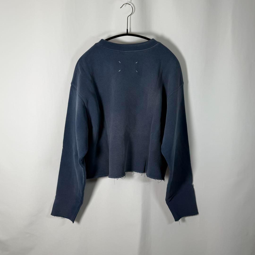 【定価14万】Maison Margiela クロップド スウェット ブルー M