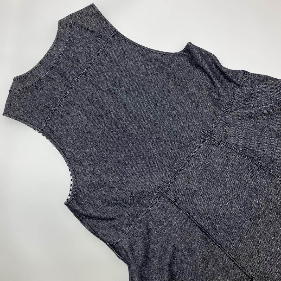 【未使用】ピンクハウス ネモフィラ刺繍 黒デニムジャンパースカート/2025年