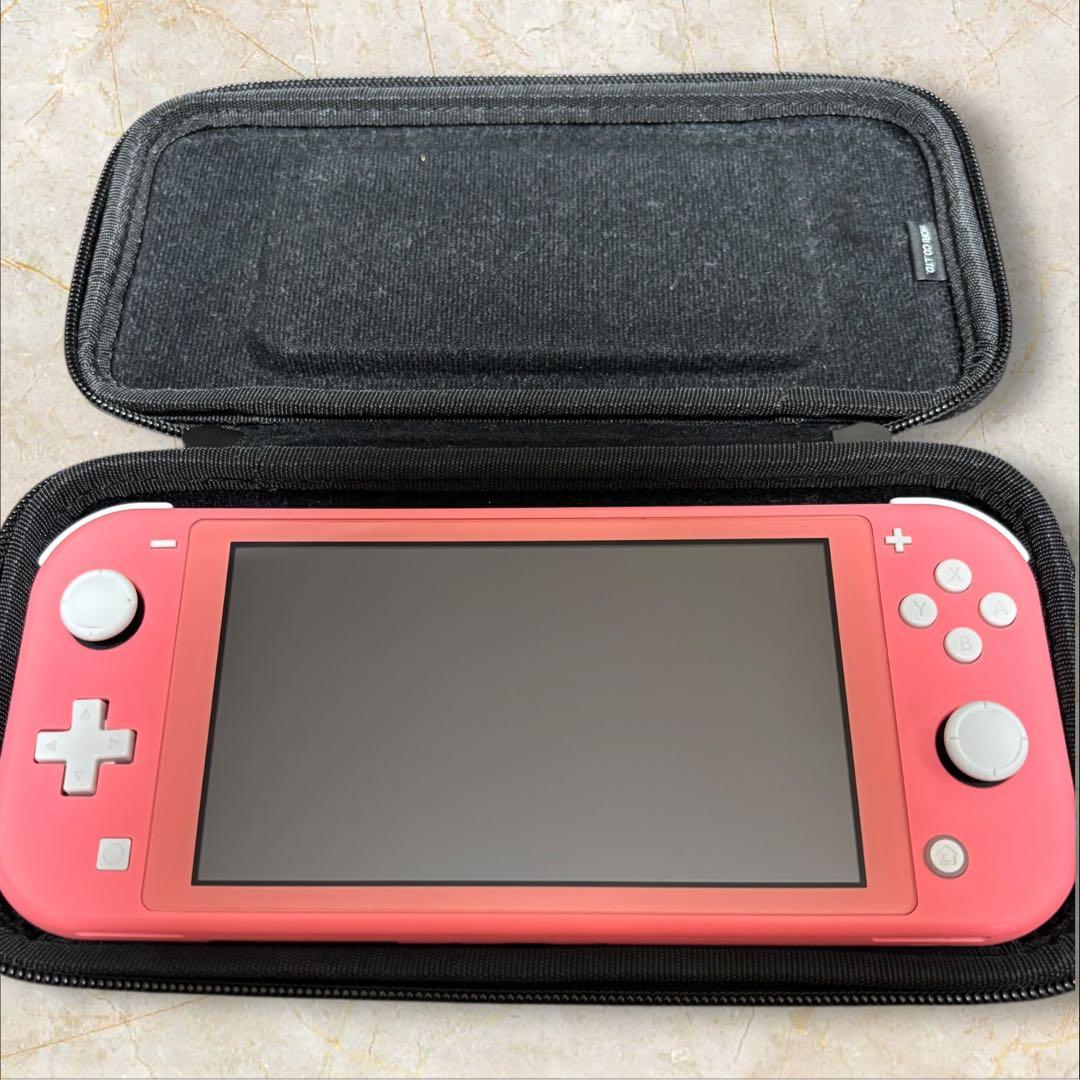 【Nintendo Switch Lite】 ☆コーラルピンク☆ ケース付き