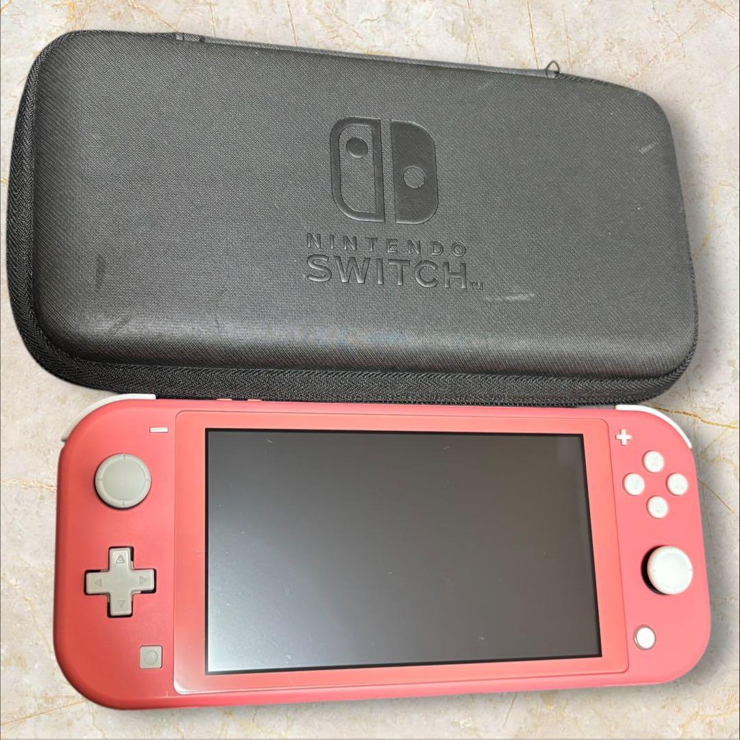 【Nintendo Switch Lite】 ☆コーラルピンク☆ ケース付き