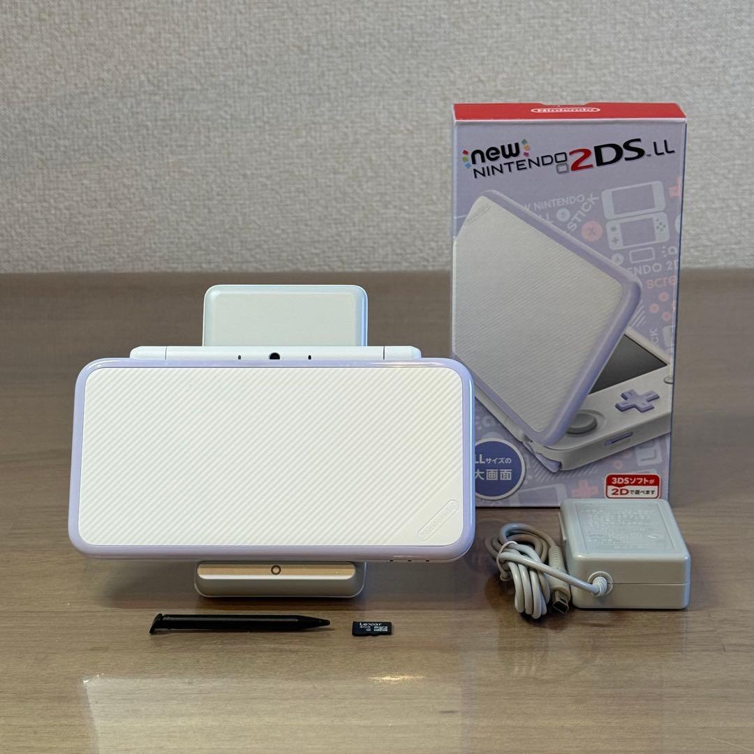 8-057 Newニンテンドー2DS LL ラベンダー×ホワイト 箱付き