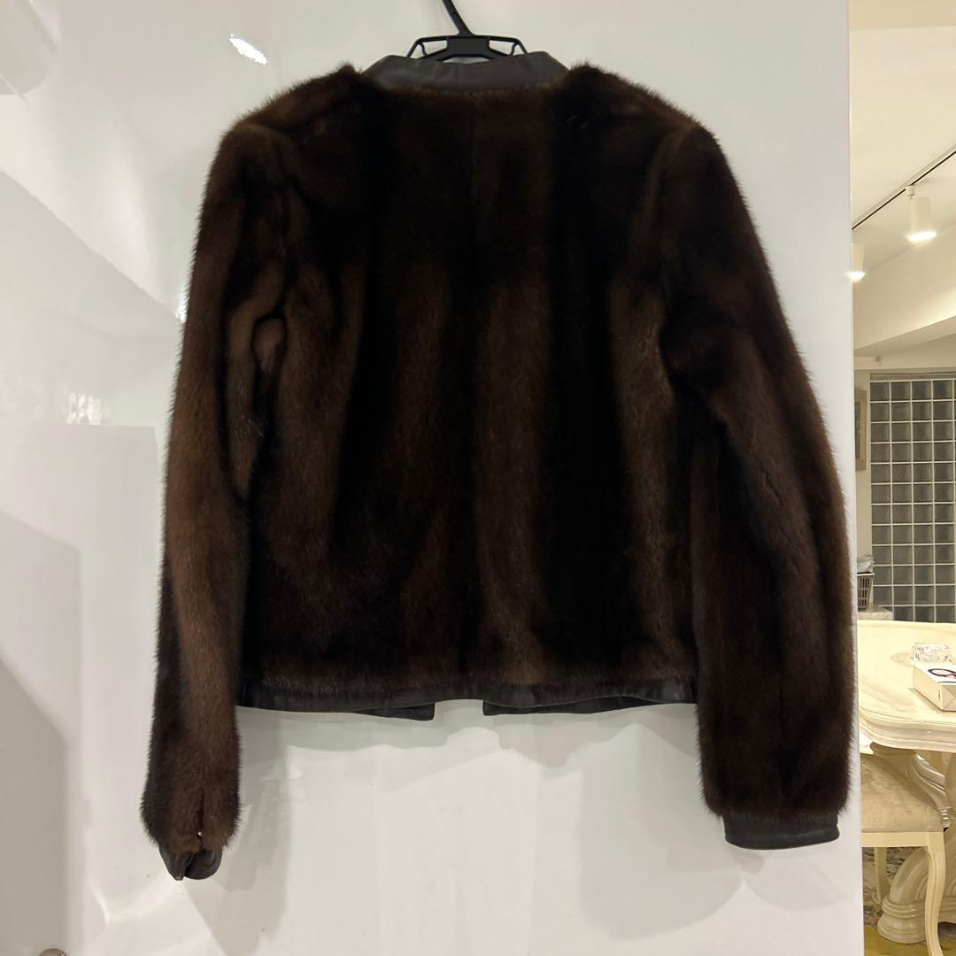 d*3様 AGNONA ダークブラウン毛皮コート