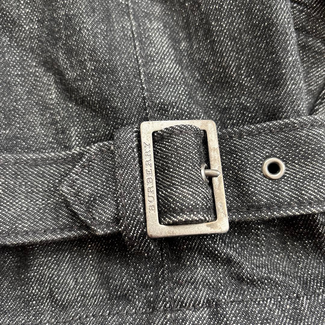 美品バーバリーロンドン ブラックデニムジャケット40ハーフコート