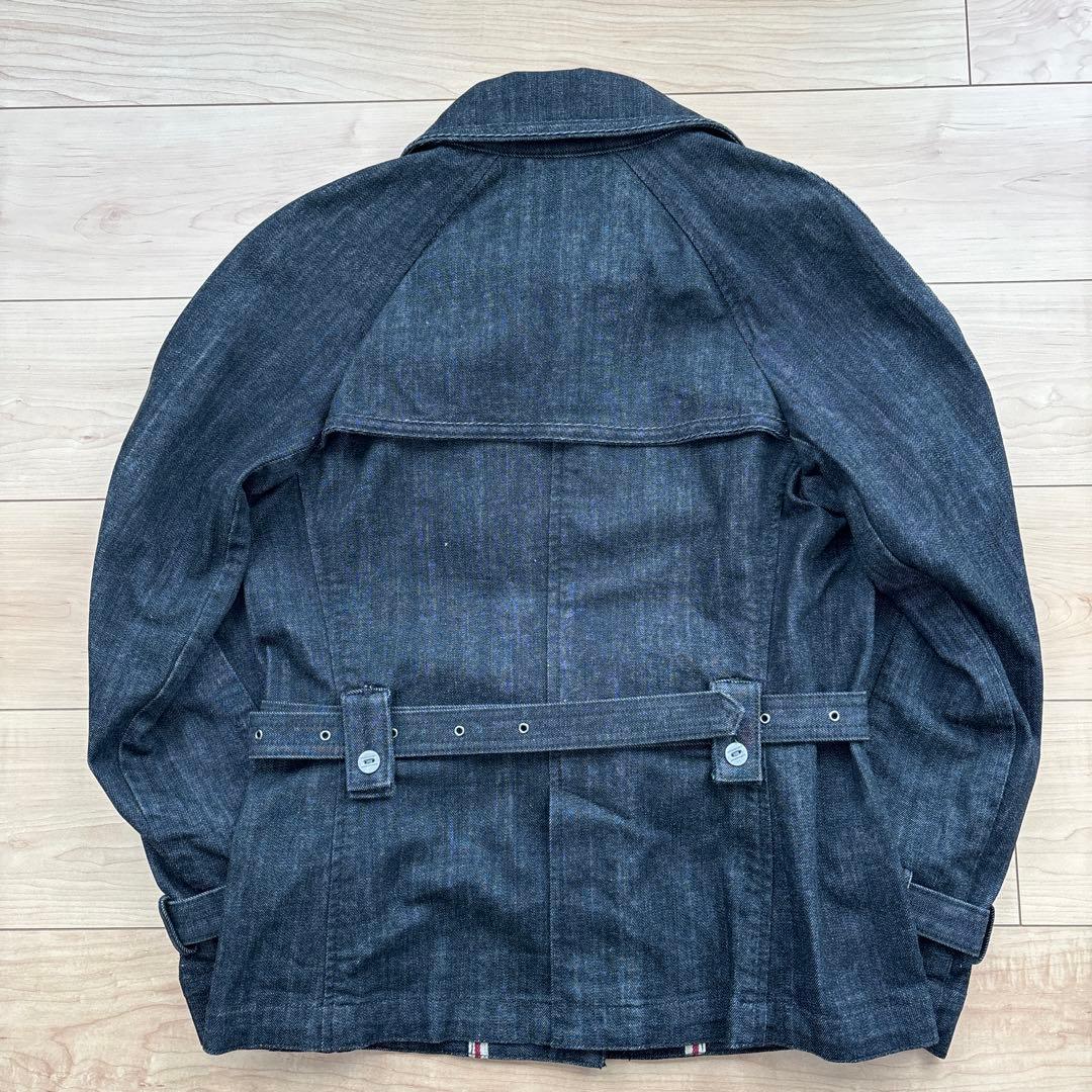 美品バーバリーロンドン ブラックデニムジャケット40ハーフコート