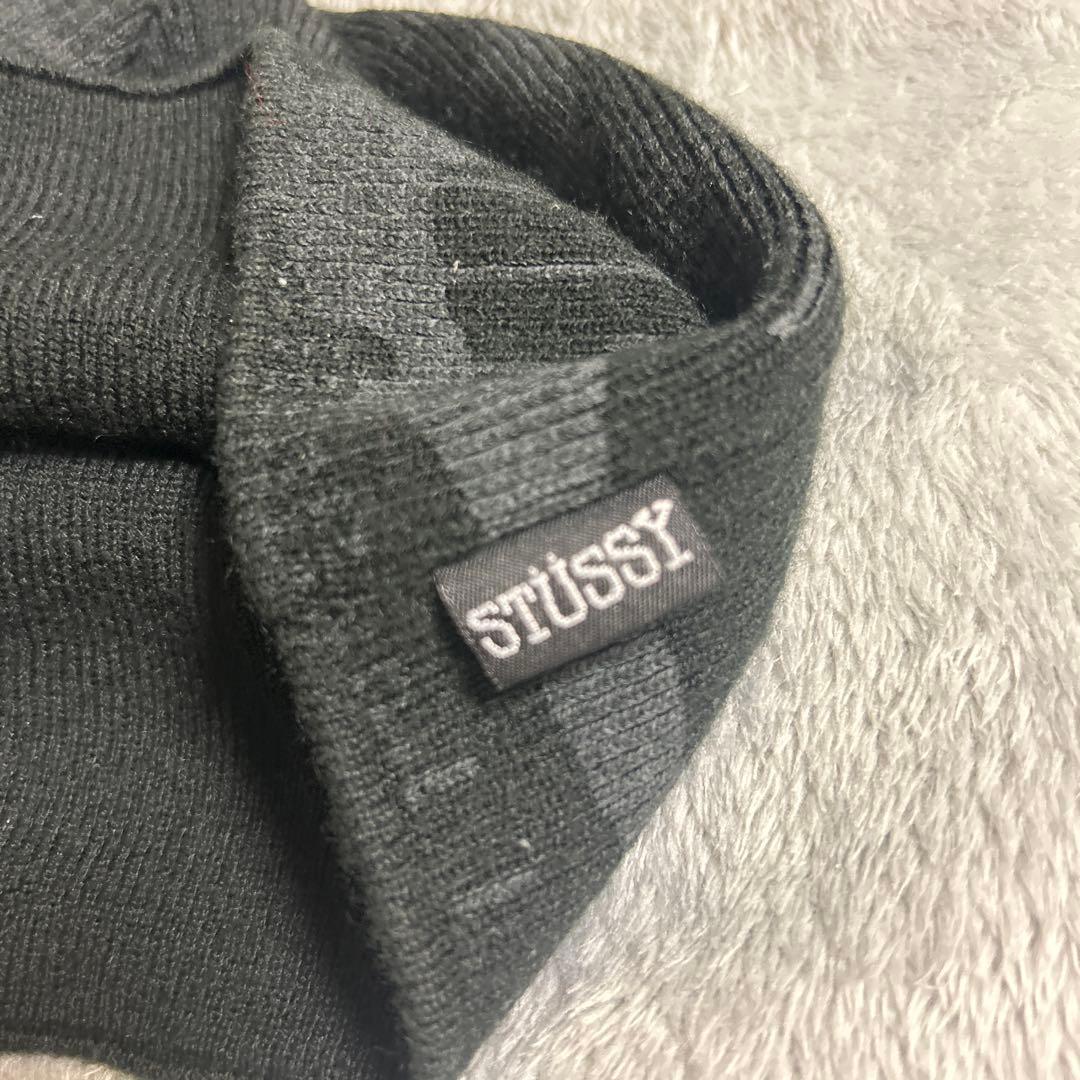 STUSSY カモフラージュニット帽