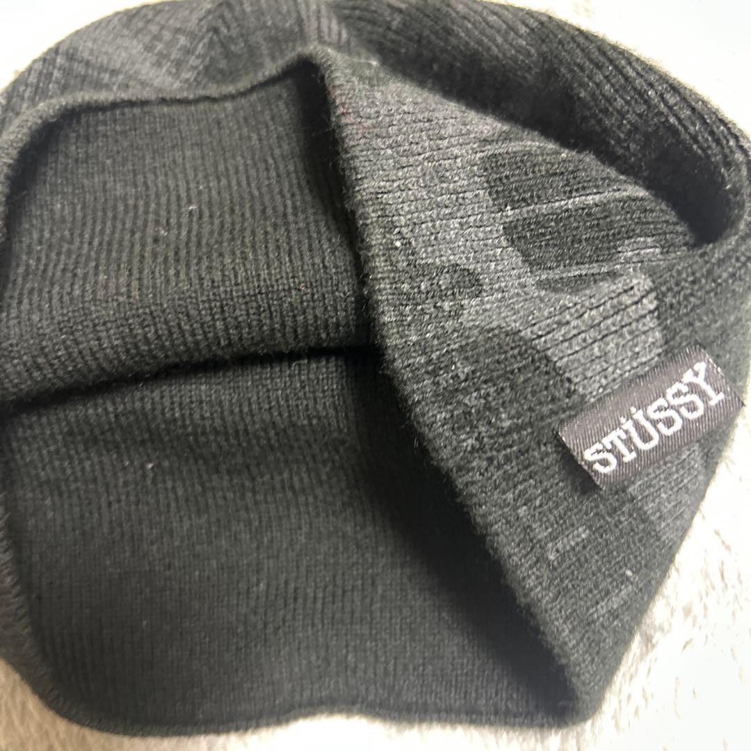 STUSSY カモフラージュニット帽