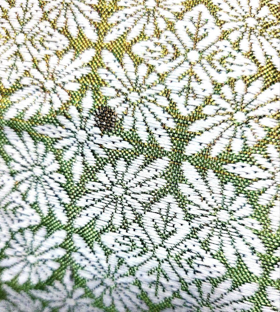 ◆『最高級捩り和紙 美山杉染め』六通柄袋帯【番傘　華七宝】さが美