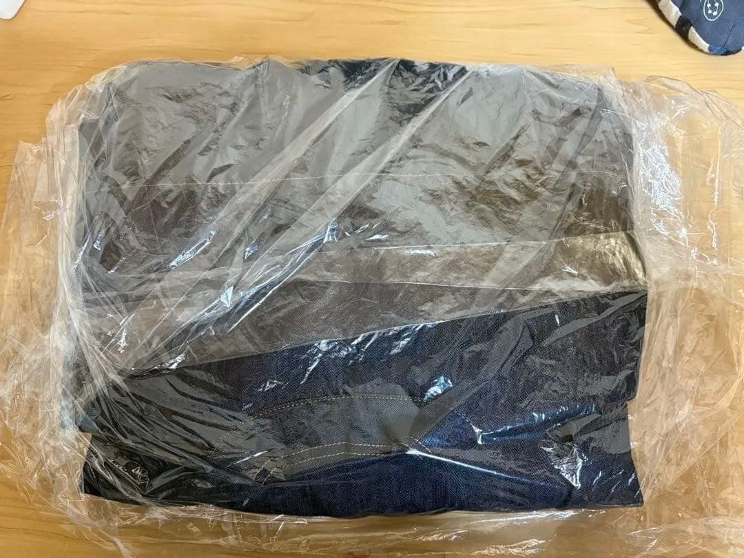 未使用品　リランドチュール　デニムボウタイミニワンピース　紺　M