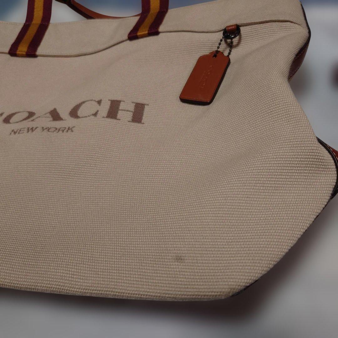 COACH トートバッグ ベージュ キャンバス