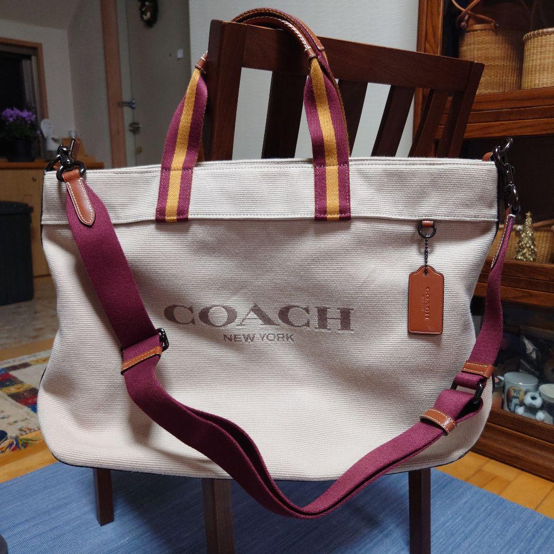 COACH トートバッグ ベージュ キャンバス