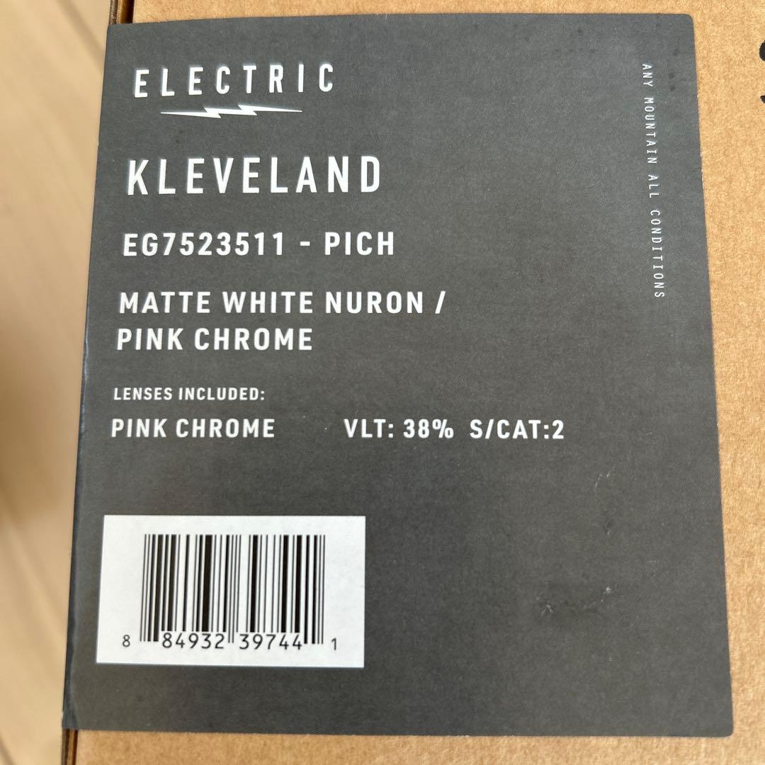 X1　　KLEVELAND マットホワイト/ピンククローム ゴーグル