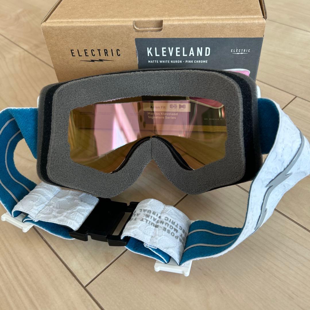 X1　　KLEVELAND マットホワイト/ピンククローム ゴーグル