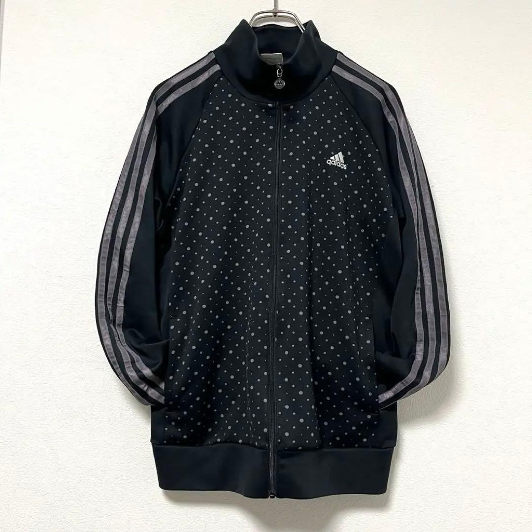 adidas アディダストラックジャケット ジャージ ブラック水玉 希少