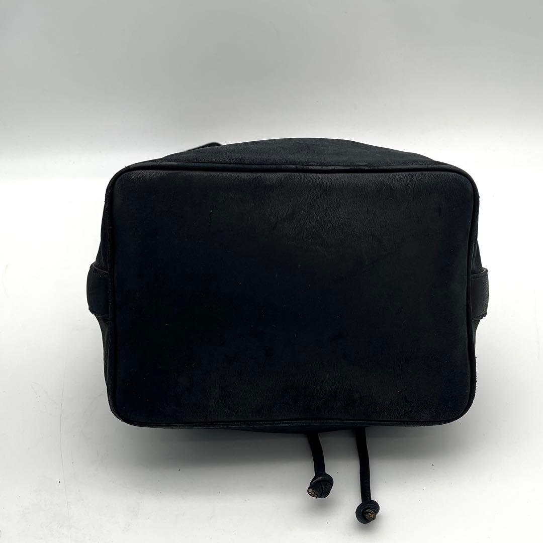 シャネル　ラムスキン　巾着　ハンドバッグ　ショルダーバッグ　ブラック　ココマーク