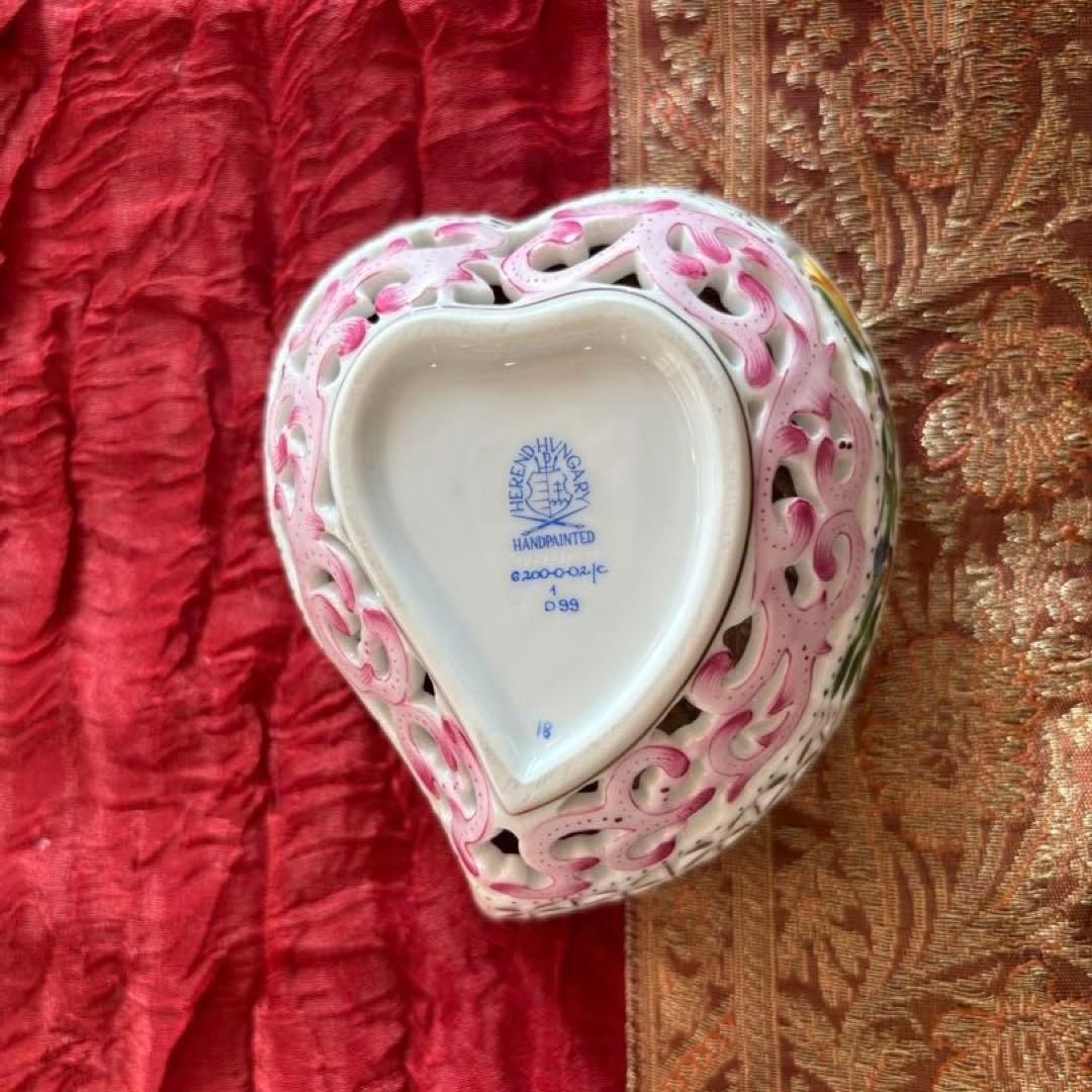 美品　ヘレンド ボンボニエール 金彩 透かし オープンワーク