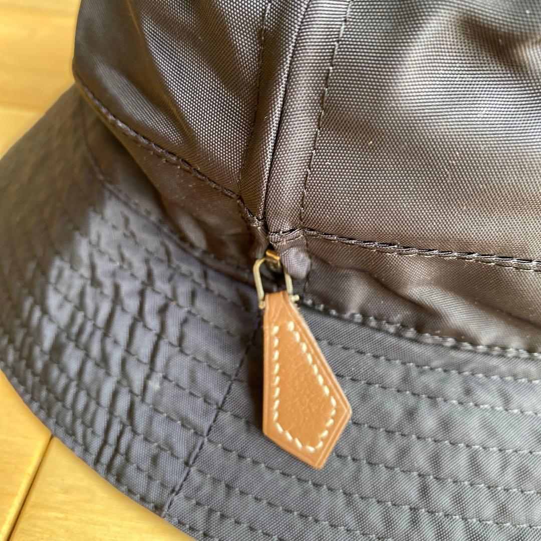 エルメス バケットハット レザーファスナー