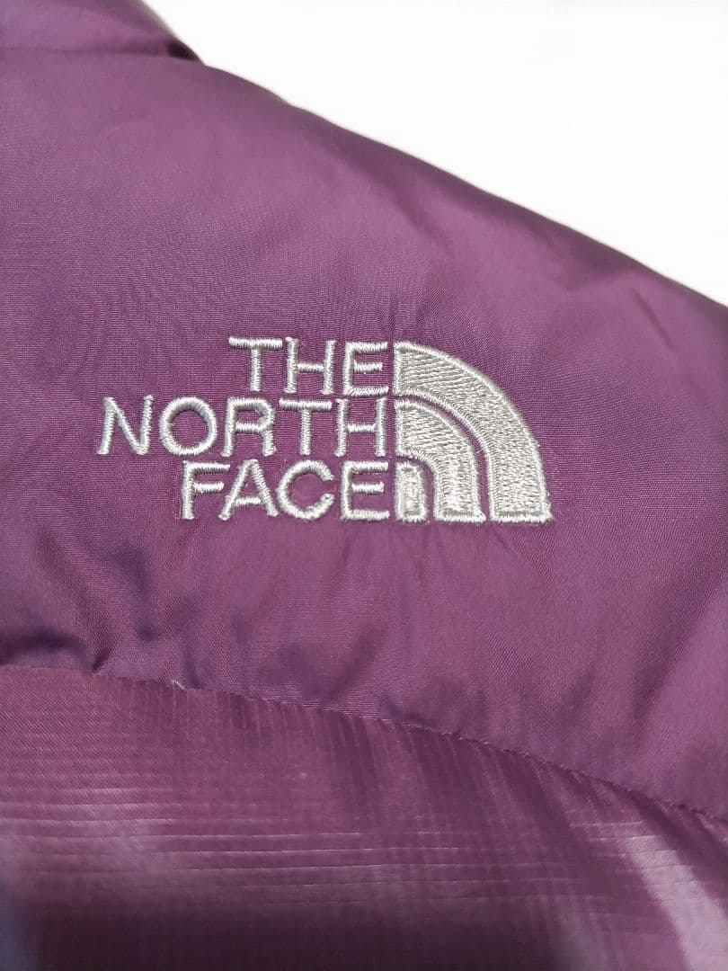 90Lノースフェイスダウンベスト700パープル紫