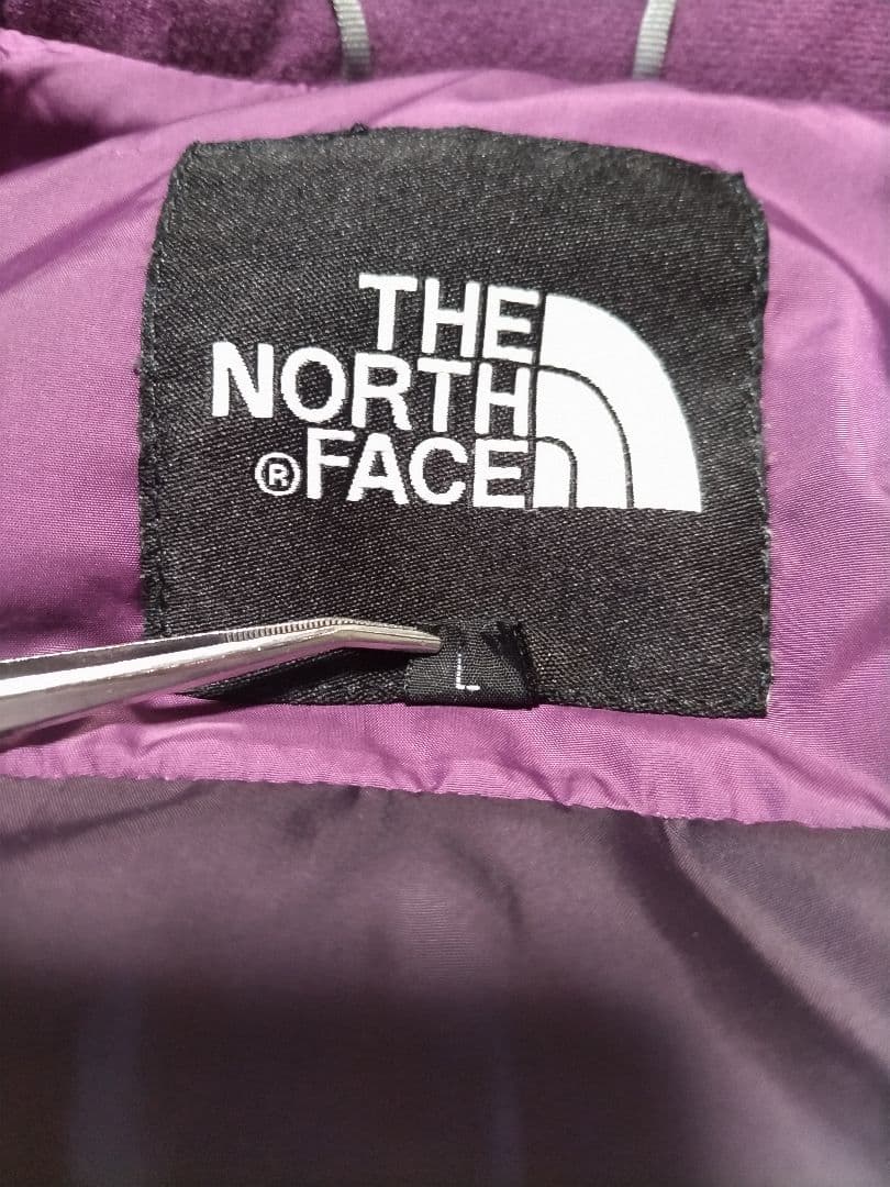 90Lノースフェイスダウンベスト700パープル紫