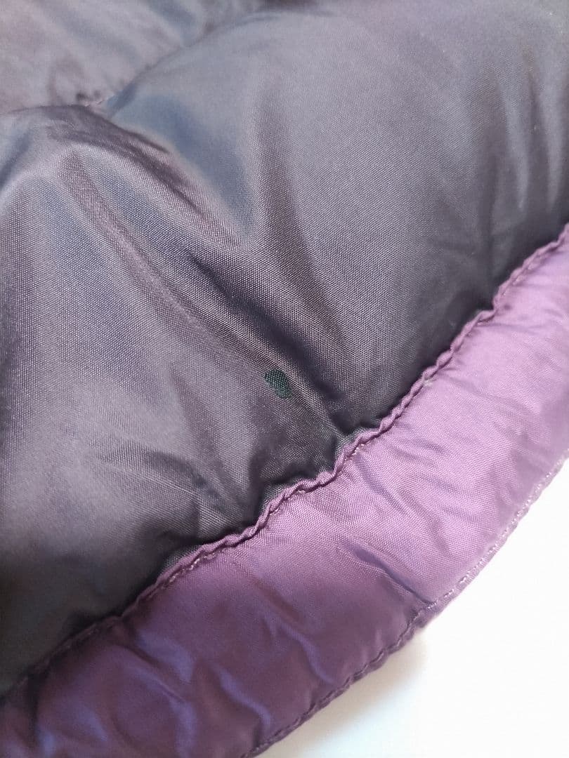 90Lノースフェイスダウンベスト700パープル紫