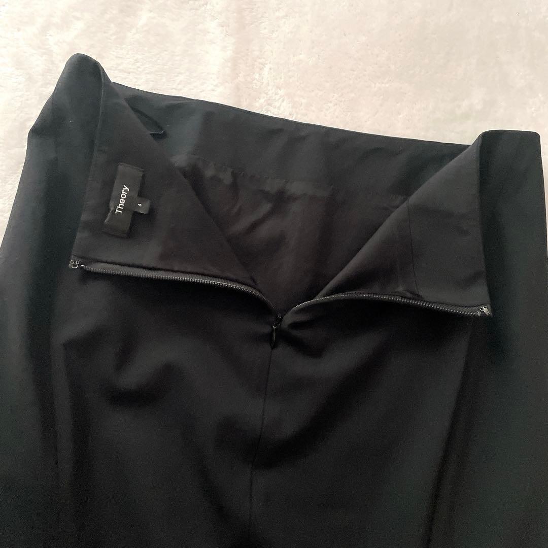 極美品⭐︎Theory TAILOR 黒 ノーカラー スカートスーツ セットアップ