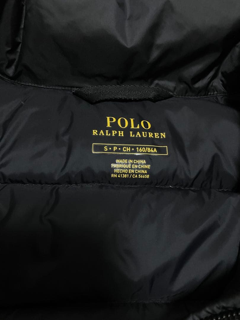 POLO RALPH LAURENポロラルフローレンのダウンベスト　Sサイズ　黒