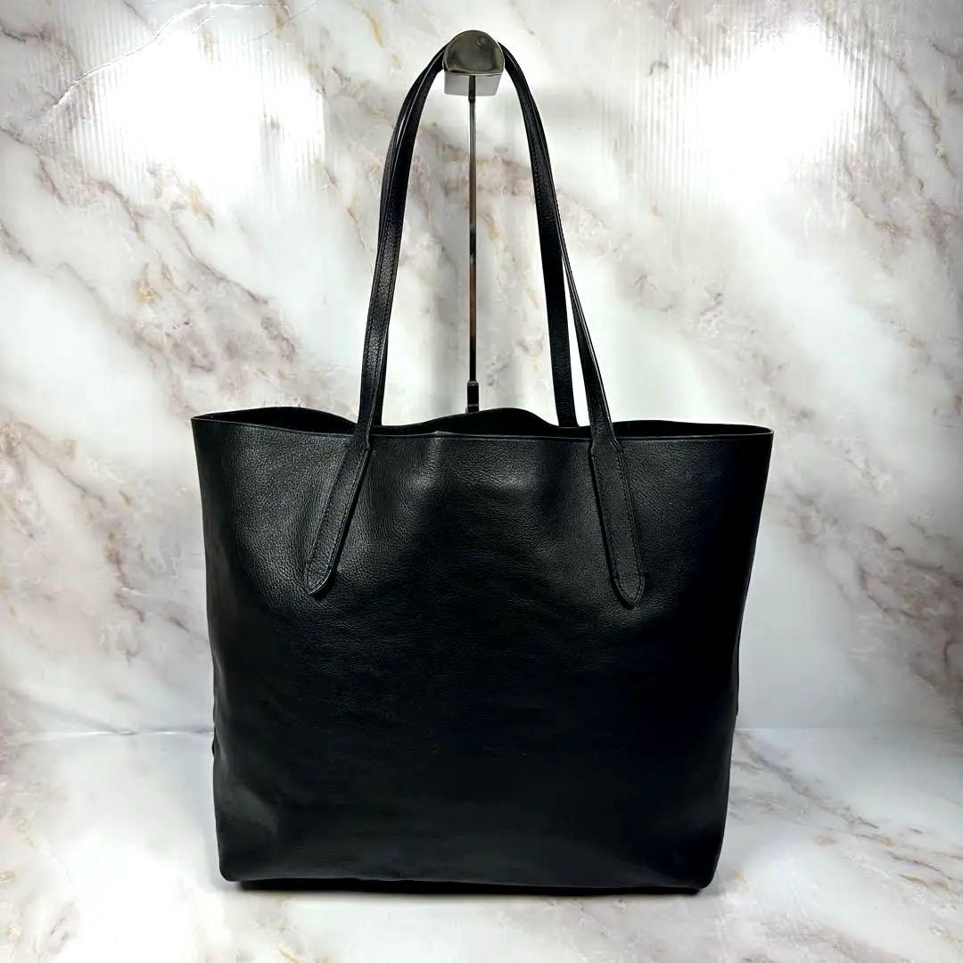 【美品】 コーチ ハドソン トートバッグ オールレザー A4 肩掛け　ブラック