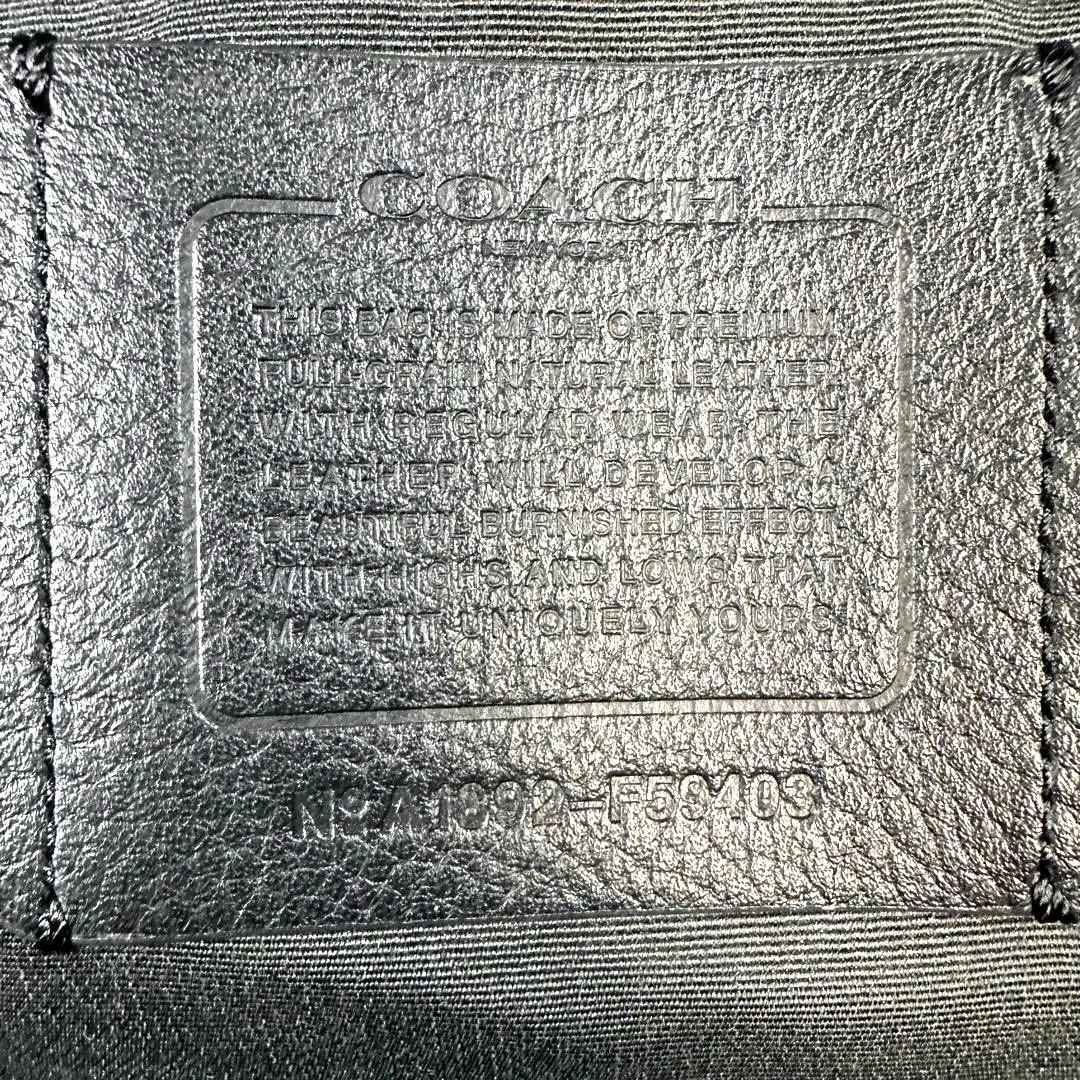 【美品】 コーチ ハドソン トートバッグ オールレザー A4 肩掛け　ブラック