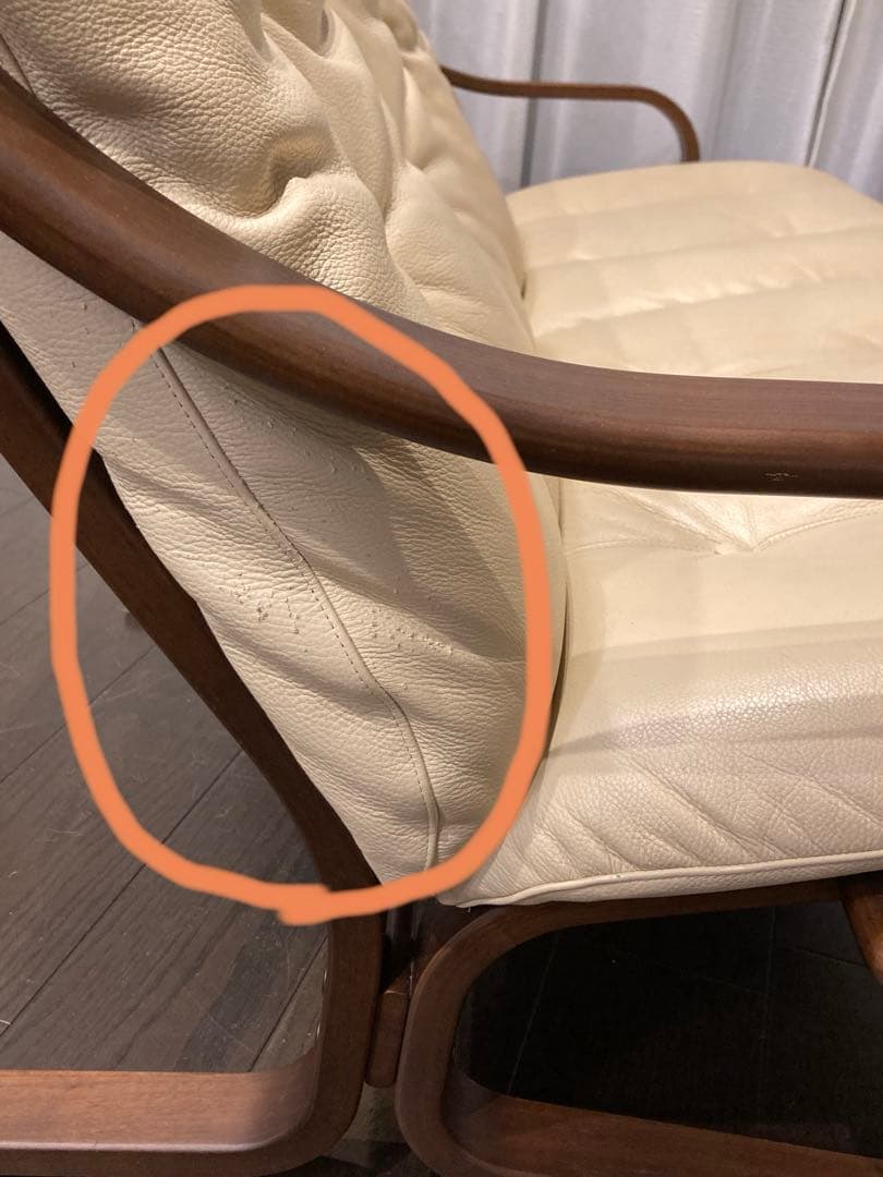 エリコ様　冨士ファニチア　Agioアージオソファー　ワイド　ウォールナット　革