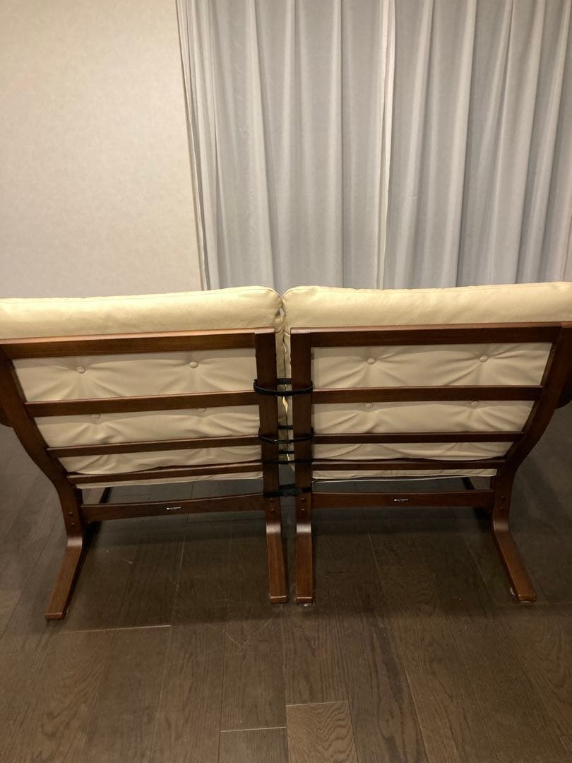 エリコ様　冨士ファニチア　Agioアージオソファー　ワイド　ウォールナット　革