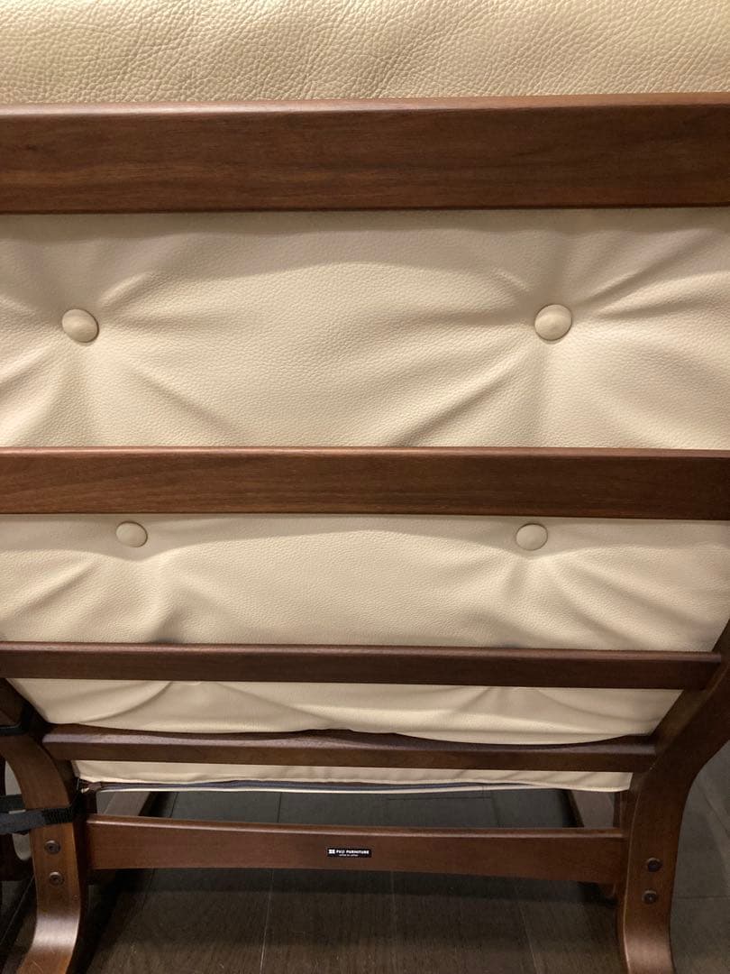 エリコ様　冨士ファニチア　Agioアージオソファー　ワイド　ウォールナット　革