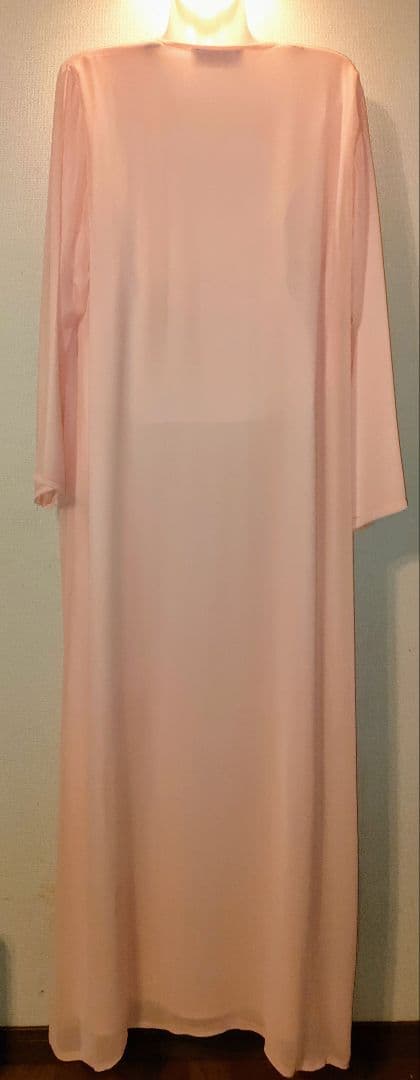 【新品】エジプト製ピンク 刺繍ストーン装飾 カフタン